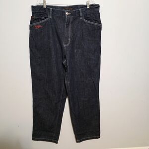FUBU Blue Denim Jeans Vintage Y2K Baggy Skater 38x34